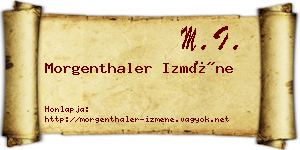 Morgenthaler Izméne névjegykártya